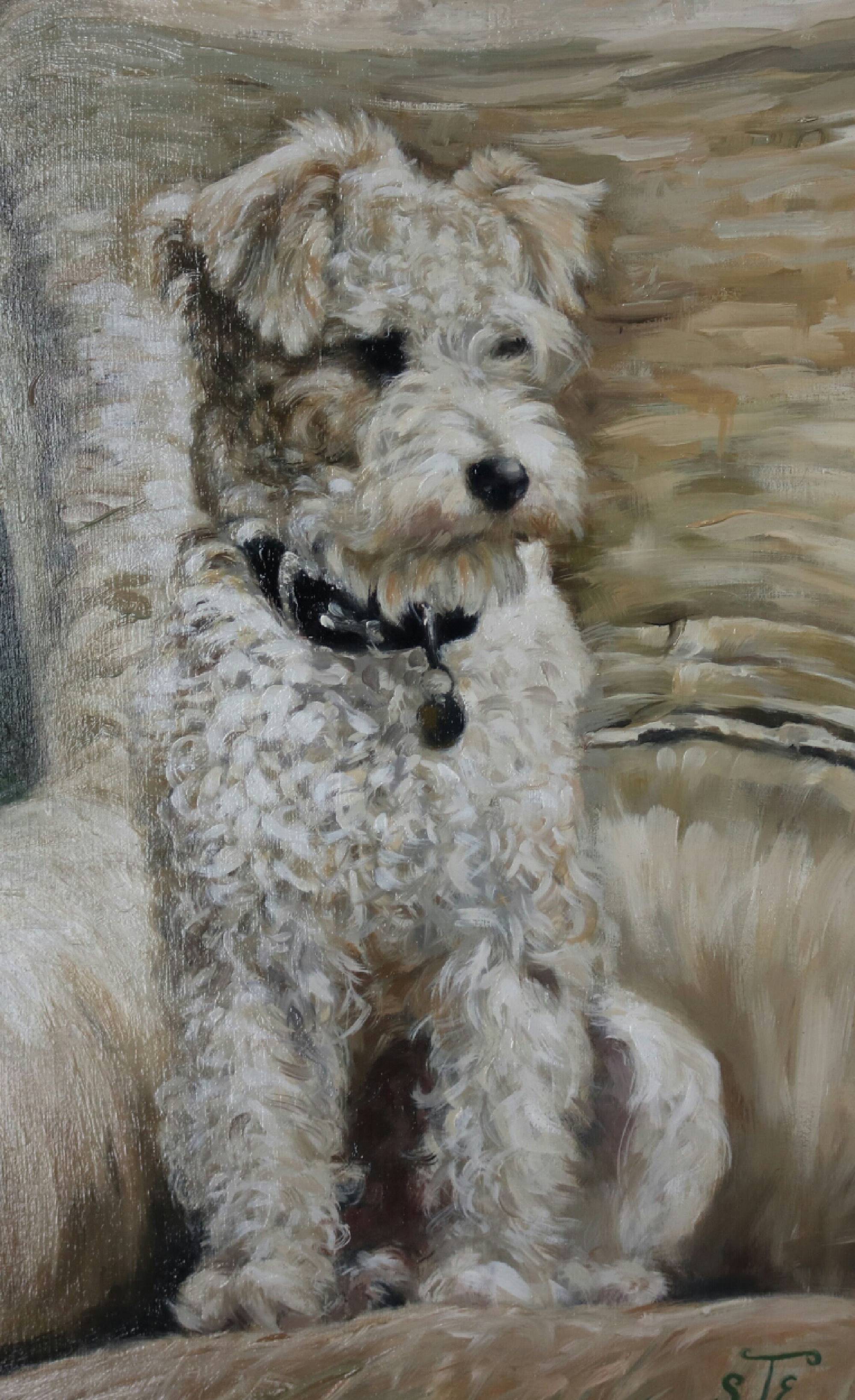 terrier personality oil painting 